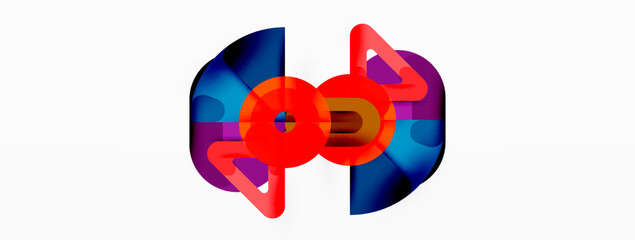 Creative geometric wallpaper. Circles, lines background. Business template for wallpaper, banner, background or landing