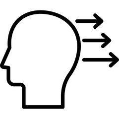Arrows, brain  Vector Icon which can easily modify or edit

