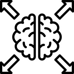 Ability, brain  Vector Icon which can easily modify or edit
