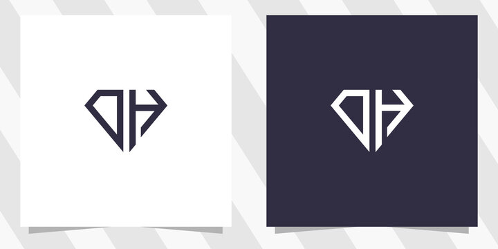 letter dh hd logo design
