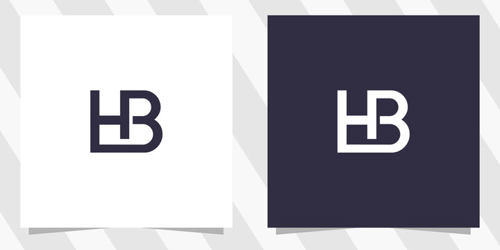 letter hb bh logo design