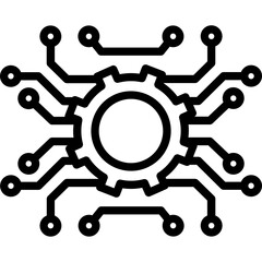 Automated service, business intelligence Vector Icon which can easily modify or edit

