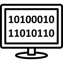 Barcode, binary Vector Icon which can easily modify or edit