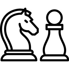 Chess, chess knight Vector Icon Fully Editable   © Design Linker