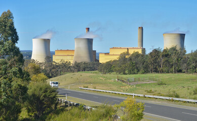 Fototapeta na wymiar Yallourn W power station in the Latrobe Valley-Gippsland Victoria