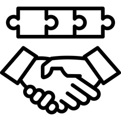 Agreement, cooperation Vector Icon which can easily modify or edit

