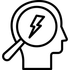 Brain, brainstorming Vector Icon which can easily modify or edit

