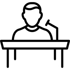 Announcer, commentator Vector Icon which can easily modify or edit

