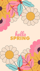 spring design background, spring sale, social media post or etc