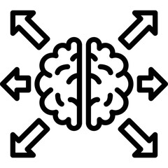 Brain, decision Vector Icon

