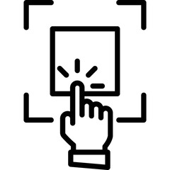 Biometric, finger Vector Icon
