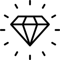 Diamond, gem Vector Icon

