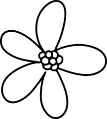 Fototapeta na wymiar flower cartoon doodle Hand drawn clipart png illustrations 