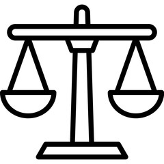 Balance, justice scale Vector Icon
