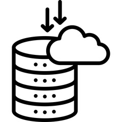 Arrows, cloud computing Vector Icon
