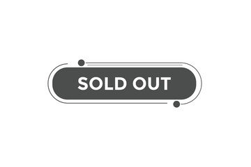 Sold out button web banner templates. Vector Illustration