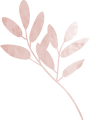 Watercolor botanical leaf branch