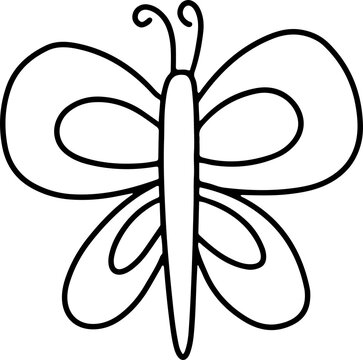 cute butterfly cartoon animal ,clipart, doodle, Hand drawn, clipart ,png ,illustration,
