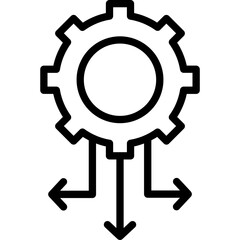 Bidding, cog Vector Icon
