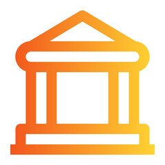 courthouse gradient icon