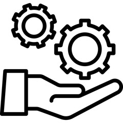 Business opportunity, cog Vector Icon

