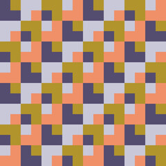 A simple and clear geometric ornament for decorating any surfaces or things. Seamless pattern.