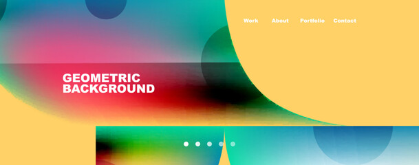 Metallic shiny fluid colors with geometric elements. Geometric abstract background for Wallpaper, Banner, Background, Card, Book Illustration, landing page