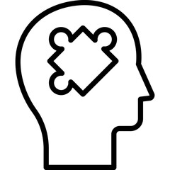 Head, jigsaw, Vector Icon


