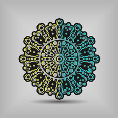 Modern mandala art vector design with a beautiful mix of colors, suitable for all advertising design needs, both for business card designs, banners, brochures and others. EPS format files