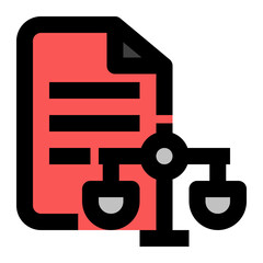 Law filled flat icon