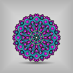 Modern mandala art vector design with a beautiful mix of colors, suitable for all advertising design needs, both for business card designs, banners, brochures and others. EPS format files