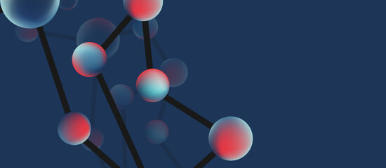 Line points connections geometric abstract background