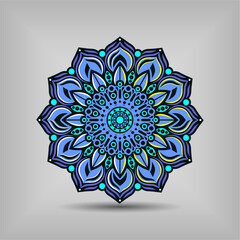 Modern mandala art vector design with a beautiful mix of colors, suitable for all advertising design needs, both for business card designs, banners, brochures and others. EPS format files