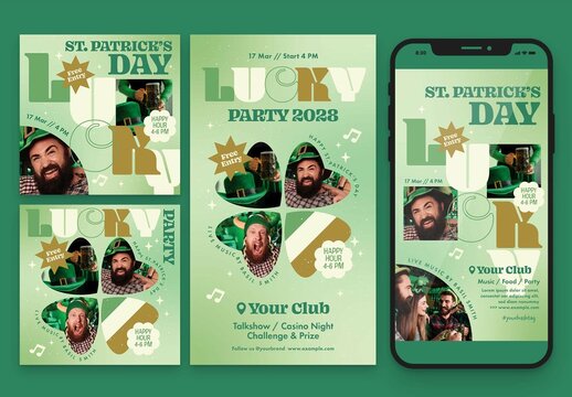 St Patricks Day Social Media Banners & Story Templates