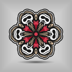 Modern mandala art vector design with a beautiful mix of colors, suitable for all advertising design needs, both for business card designs, banners, brochures and others. EPS format files