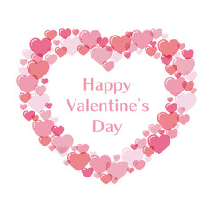 透過する可愛いピンクのツヤツヤバレンタインハートフレーム