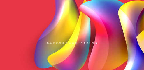 Beautiful liquid shapes with fluid colors abstract background