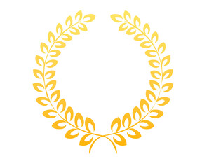 Laurel wreath. Trophy award leaves circle best nomination. Royalty high-quality free stock image of circular laurel foliate, depicting award, achievement, heraldry, nobility on transparent background