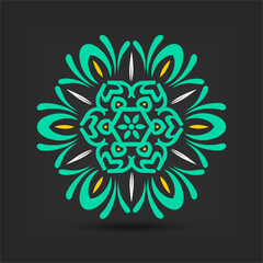 Modern mandala art vector design with a beautiful mix of colors, suitable for all advertising design needs, both for business card designs, banners, brochures and others. EPS format files