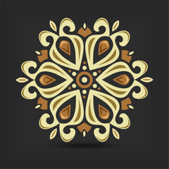 Modern mandala art vector design with a beautiful mix of colors, suitable for all advertising design needs, both for business card designs, banners, brochures and others. EPS format files