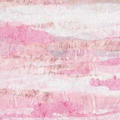 Valentine's Day scrapbook background texture with copy space. Also available as an animation - search for 197515532 in Videos. Pink paper collage. Romance background, suitable for romantic concepts.