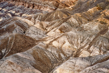 Stunning view of famous Zabriskie Point in Death Valley National Park, California, USA