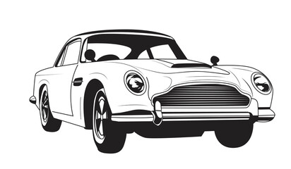 outline car silhouette Illustration