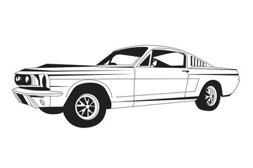 outline car silhouette Illustration