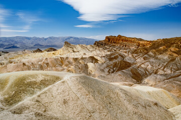 Fototapeta na wymiar Stunning view of famous Zabriskie Point in Death Valley National Park, California, USA
