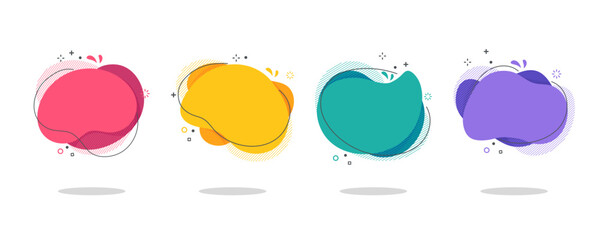 Liquid text box. Quote speech bubble. flowing liquid shape