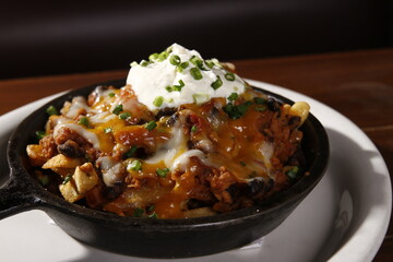 Turkey chili cheese fries