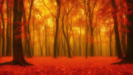 Fototapeta na wymiar Beautiful autumn forest, colorful fall foliage.