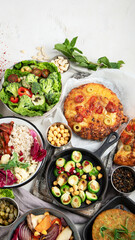 Vegetarian and various vegan dishes