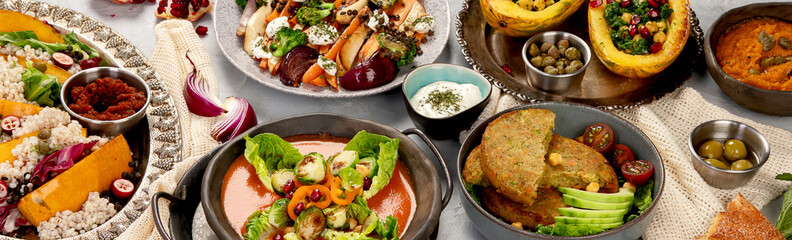 Vegetarian food concept.